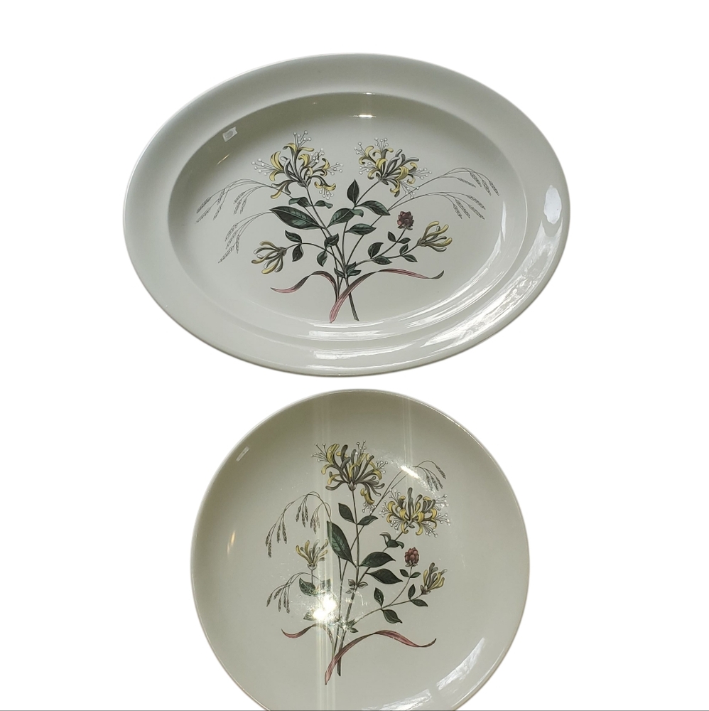 Vintage Wedgwood Etruria Country Lane Oval Platter And Plate